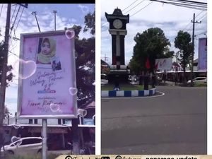 Viral Baliho Ucapan Ulang Tahun di Ponorogo