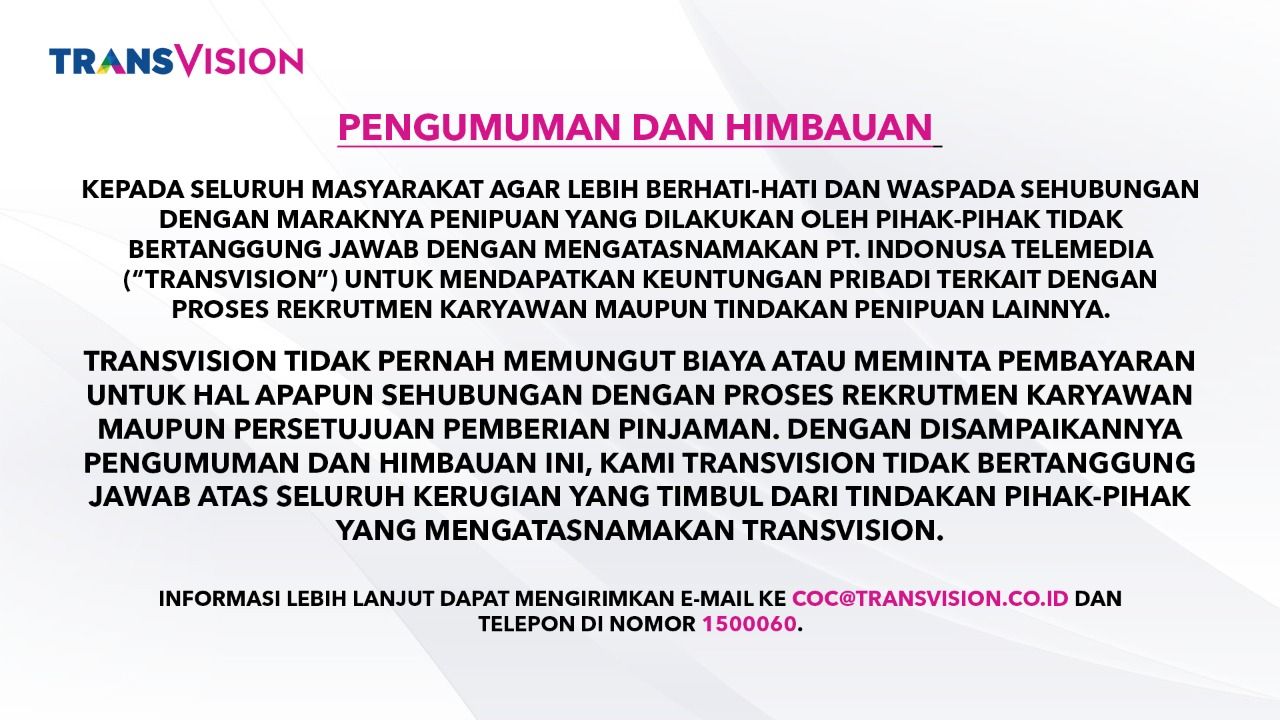 Transvision (Dok Istimewa)