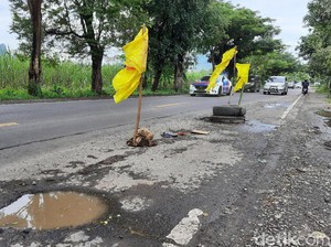 Jalan Pantura Situbondo Berlubang Sering Sebabkan Pengendara Motor Jatuh