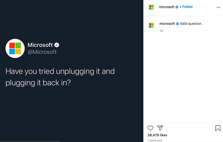 Instagram Microsoft