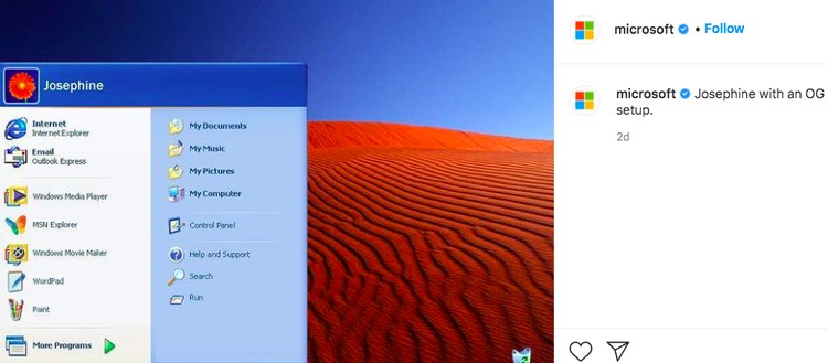 Instagram Microsoft