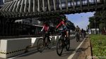 Jalur Sepeda di Jakarta Ramai Dilintasi Warga Saat Akhir Pekan