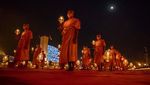Potret Perayaan Magha Puja di Thailand yang Digelar Saat Pandemi