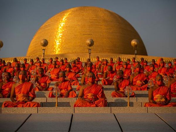 Potret Perayaan Magha Puja di Thailand yang Digelar Saat Pandemi