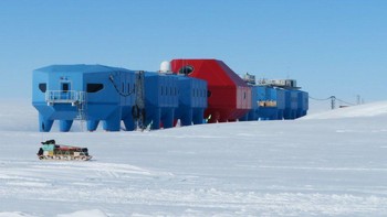Markas tim ilmuwan Inggris di Antartika yang dekat dengan lokasi belahan gunung es tersebut. Foto: British Antartic Survey
