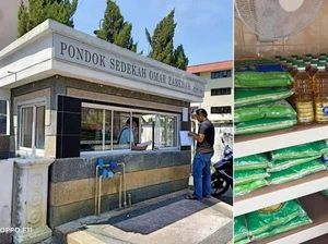 Keluarga Ini Buka Kios Sedekah untuk Bagikan Sembako Gratis