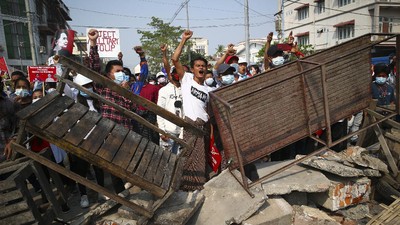 Mencekam! 18 Demonstran Antikudeta di Myanmar Tewas