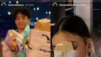 Unggahan Instagram Stories Devano pernah memperlihatkan keseruan keduanya. Mereka jajan ice cream sandwich dan saling memotret. Manis banget ya! Foto: Instagram allaboutnauradevano