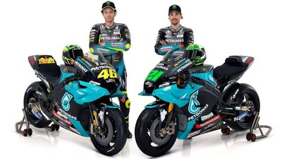 Tampilan Motor Valentino Rossi dan Franco Morbidelli di Petronas Yamaha SRT
