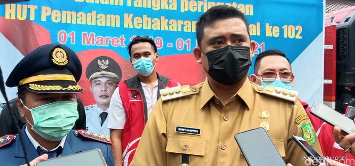 Wali Kota Medan Bobby Nasution di Lapangan Merdeka Medan