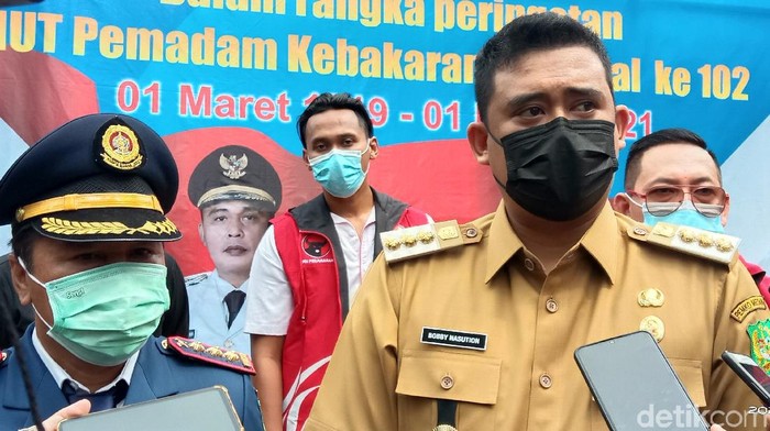 Wali Kota Medan Bobby Nasution di Lapangan Merdeka Medan