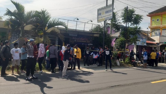 Lokasi perampokan di Bank Wonosobo, 2/3/2021