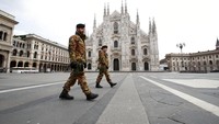 Berikutnya adalah Italia yang juga pernah melakukan lockdown. Negara di Eropa ini dilanda COVID-19 dengan jumlah korban jiwa sangat banyak. (AP Photo)