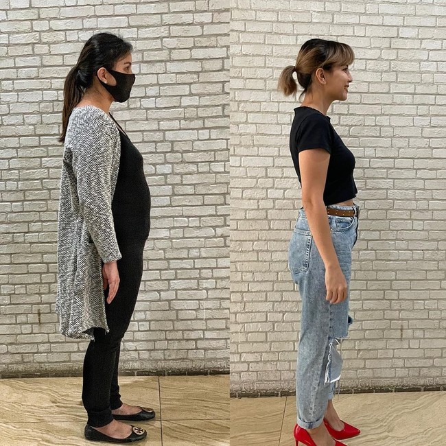 Tya Ariestya sukses menurunkan berat badannya hingga 25 kg setelah melahirkan anak keduanya pada 2019. Diet yang dijalani Tya adalah menghindari konsumsi makanan yang tinggi karbohidrat dan gula. Dalam sehari, dia juga minum air putih hingga 3 liter. Dan tak lupa, dia berolahraga dengan jalan kaki selama 45 menit setiap hari. Foto: Dok. Instagram @tya_ariestya.