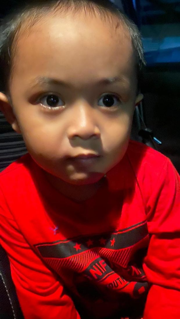 Bocah Akmal (4) ditemukan warga di hypermarket di Fatmawati, Jaksel. Foto dikirim Kapolsek Cilandak Kompol Iskandarsyah.