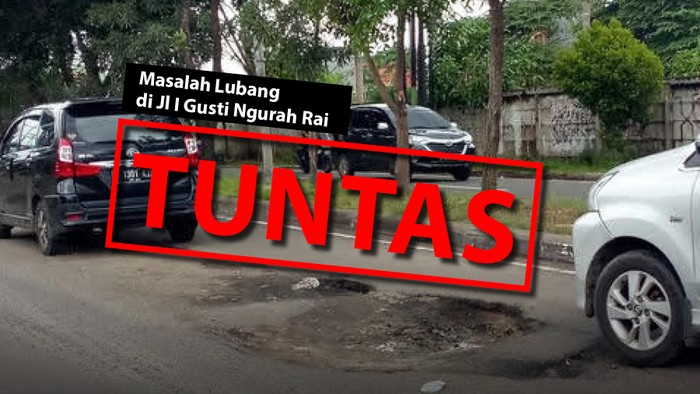 Masalah lubang di Jl I Gusti Ngurah Rai tuntas. (Tim Infografis, Luthfy Syahfan/detikcom)