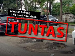 Before-After Perbaikan Lubang Jl I Gusti Ngurah Rai, Bekasi