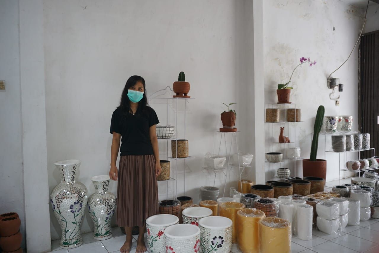 Penjual gerabah di Bantul