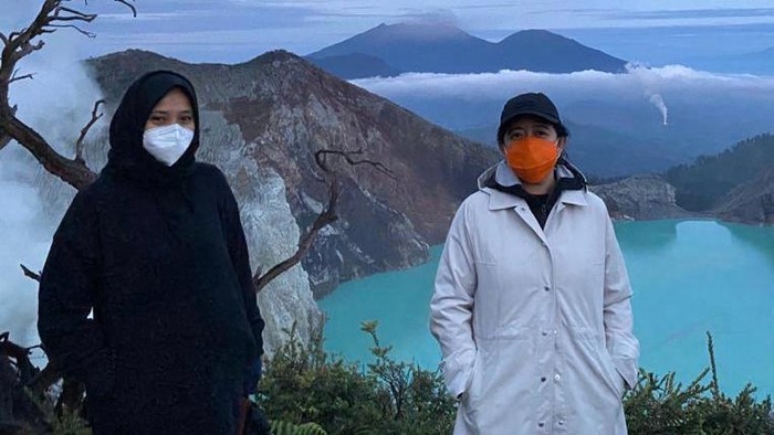 Puan Maharani mendaki ijen