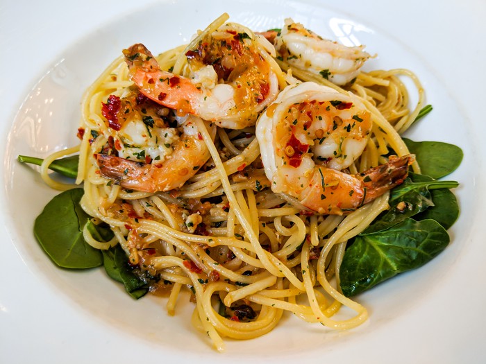 Spaghetti Aglio Olio Udang