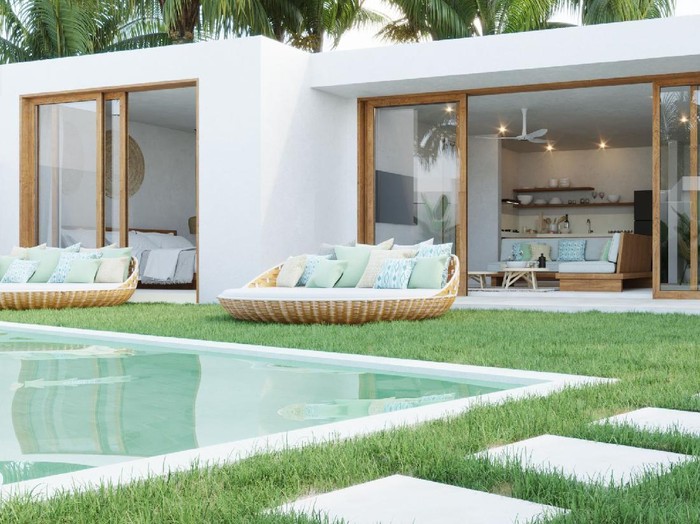 Ilustrasi villa di Lombok.