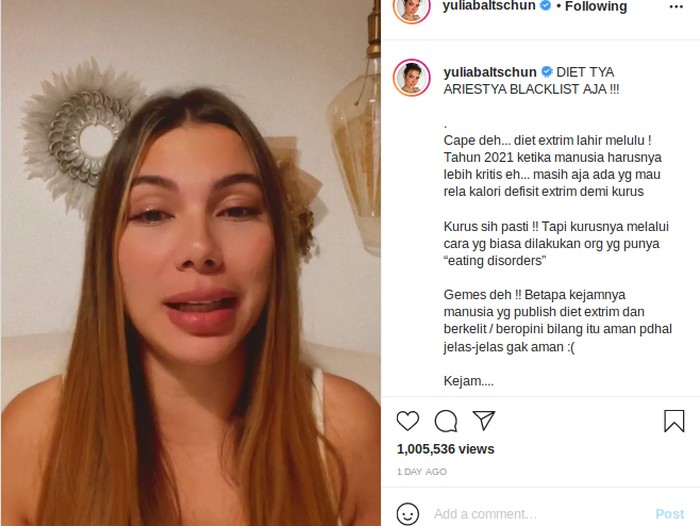 buku diet tya ariestya buku diet tya ariestya - Buku diet Tya Ariestya sudah rilis di pasaran, namun malah mendapat kritik dari ahli gizi. Influencer yang juga ahli diet, Yulia Baltschun bahkan ikut mengomentarinya.