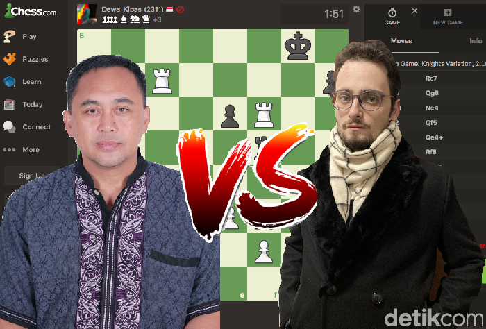 Dadang Subur Alias Dewa_Kipas Jago Catur Chess.com mengalahkan master catur GothamChess