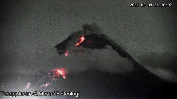 Erupsi Gunung Merapi, 4/3/2021 pukul 21.36 WIB