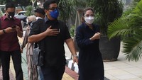 Kedatang Gisel terkait kasus penyebaran video syur yang dilakukan oleh dua pelaku. Foto: Palevi/detikcom