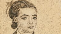 Lukisan berjudul La Mousme (1888) menampilkan gambar langka seorang perempuan Prancis dilelang senilai Rp 357 miliar. Foto: Christies/ Website