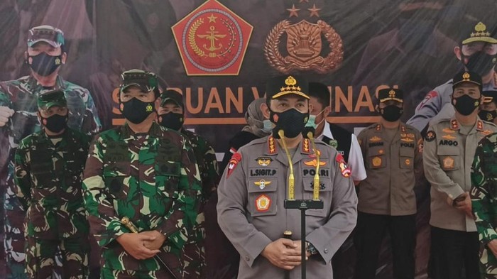 Panglima TNI dan Kapolri saat di Palembang (M Syahbana-detikcom)