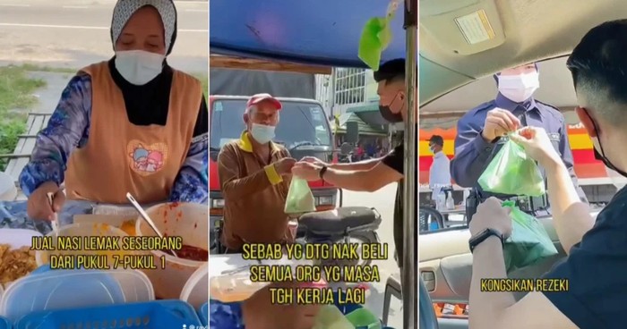 Salut! Fotografer Ini Borong Nasi Lemak untuk Dibagikan ke Orang-orang di Jalan