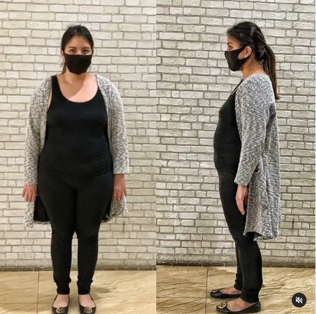 Tya Ariestya mulai rutin olahraga dan diet sejak pertengahan 2020. Dalam waktu lima bulan, Tya sukses menurunkan 25 kg berat badannya. Tya pun kerap mengunggah foto dirinya saat sebelum diet. Penampilannya di foto ini salah satunya. Foto: Instagram @tya_ariestya