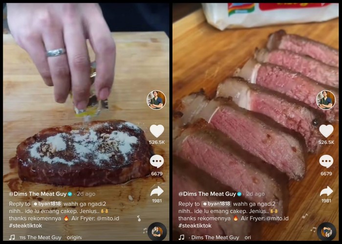 Viral Kreasi Steak Bumbu Indomie, Dibikin Pakai Daging Wagyu Super Juicy! Viral Kreasi Steak Bumbu Indomie, Dibikin Pakai Daging Wagyu Super Juicy!
