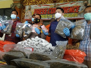 Polresta Denpasar Amankan Ganja 30 Kg, 2 Pelaku Dibekuk