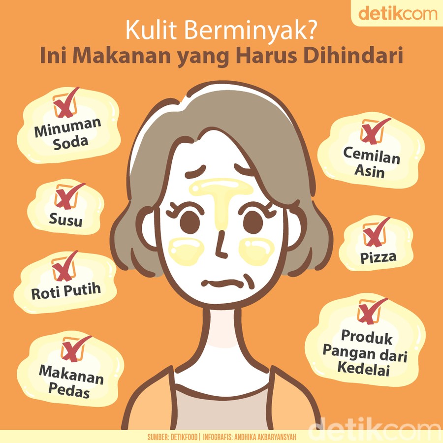 Kulit Wajah Selalu Berminyak? Hindari Makanan Ini Kulit Wajah Selalu Berminyak? Hindari Makanan Ini