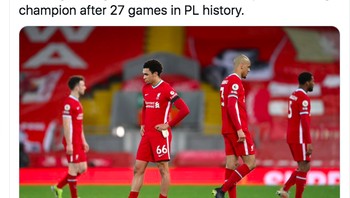 Sungguh besar bedanya performa Liverpool musim lalu dan musim ini. Foto: Twitter