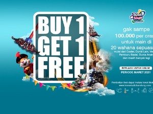 Promo Buy 1 Get 1 Trans Studio Bandung Berlanjut di Bulan Maret!