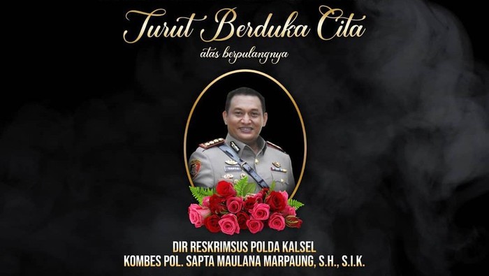 Dirkrimsus Polda Kalsel Kombes Sapta Maulana Marpaung meninggal dunia. Foto: Instagram Ditnarkoba Polda Metro Jaya.