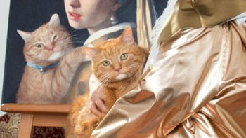 Adalah Svetlana Petrova, seniman asal Rusia yang menjadi terkenal di seluruh dunia karena menampilkan kucing oranye besarnya bernama Zarathustra. Foto: Instagram/fatcatart