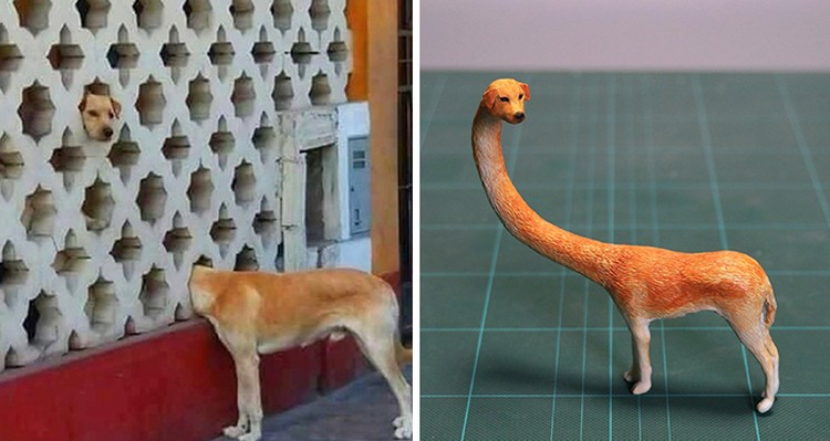 Seniman Jepang bernama Meetissai bikin patung dari foto lucu hewan.