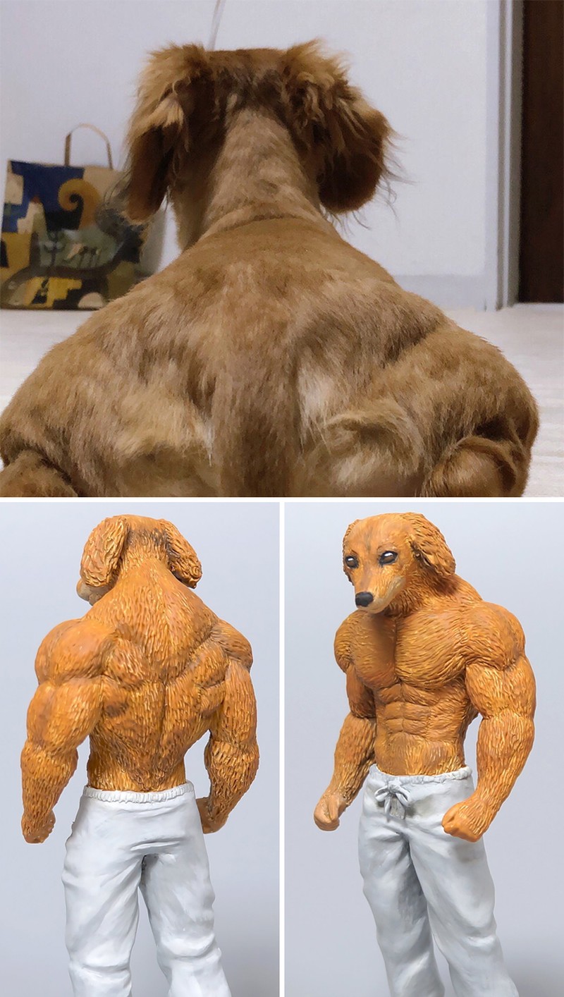 Seniman Jepang bernama Meetissai bikin patung dari foto lucu hewan.