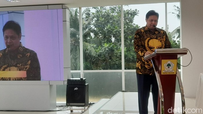 Ketum Golkar Airlangga Hartarto (Rahmat Fathan/detikcom)