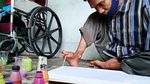 Menjaga Kreativitas, Warga Difabel di Klaten Belajar Melukis