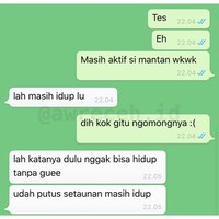 Siapa nih yang senasib kayak gini juga? Makanya jangan suka ngomong aku nggak bisa hidup tanpamu. Kalau putus jadi gini deh, nyesek kan dijawab gitu sama mantan? Foto: instagram/@duhreceh.id