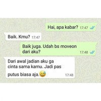 Berharap dijawab manis sama mantan, eh nggak taunya jawabannya malah bikin pengin nangis dalam hati nih. Yang sabar ya mblo, mending cari yang lain aja deh.. Foto: instagram/@duhreceh.id