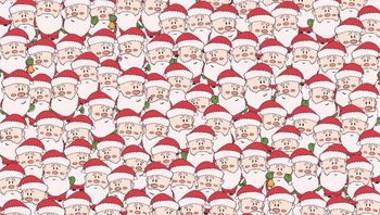 Ada domba sembunyi di barisan santa claus.  Foto: Brightside