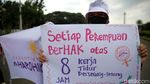 Aksi Para Wanita Ramaikan Hari Perempuan Internasional di Jakarta