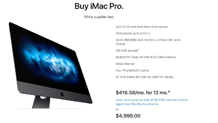 Apple iMac Pro berhenti diproduksi