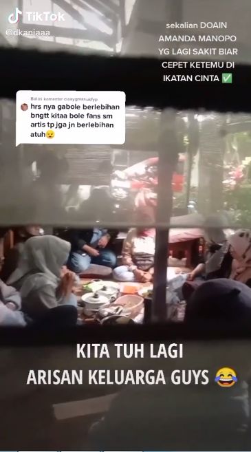 Sekeluarga Adakan Makan-makan dan Doakan Kesembuhan Andin 'Ikatan Cinta'